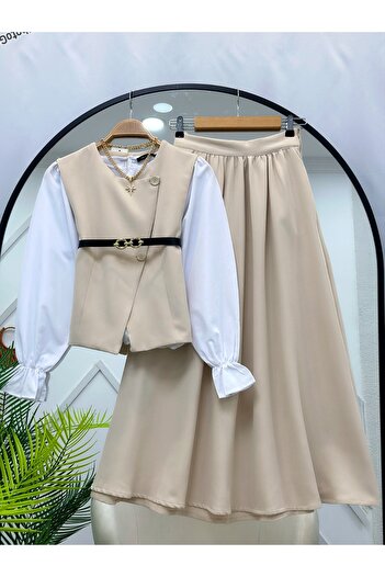 YEDİLALE Vest Skirt Suit Is a Slim Fit [Shirt Not Included]