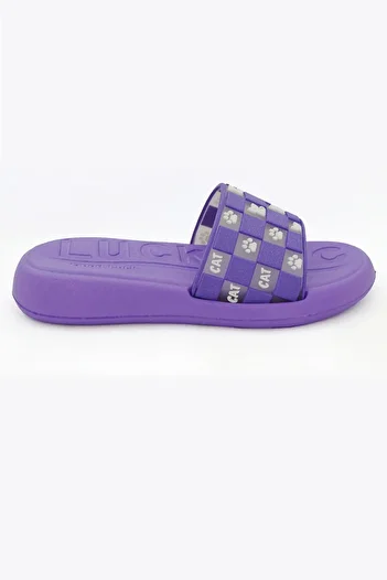 LETAO Good Luck Women's Black Comfortable Beach Pool Wet Floor Slippers