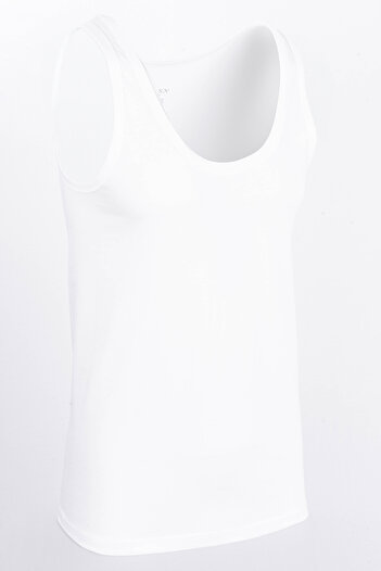 GRSN Men's 3-Piece 100% Cotton Comfortable Combed Single Jersey White Sling Undershirt