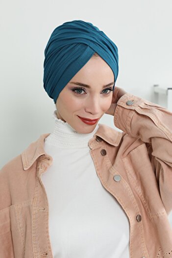 Aisha's Design Hijab Bonnet, B-9, Petrol