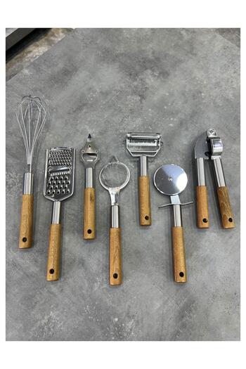 AROW 7 Piece Luxury Kitchen Set - Wood