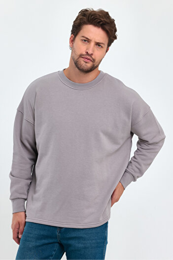 Rodi 3 Iplik Şardonsuz Bisiklet Yaka Sweatshirt Rd24ke055407