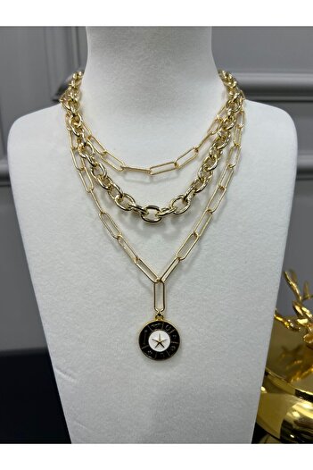 Store Stylish Style Necklace with 3 Chains