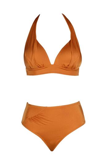 Endeep Orange Bikini Set - Half Padded, Beria Women