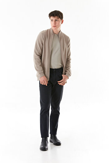 Fulla Moda Fermuarlı Dik Yaka Sweatshirt