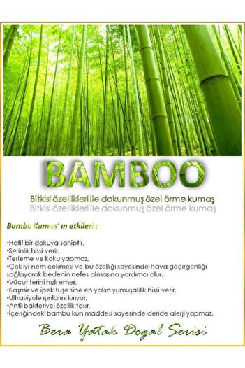 Heyner Ortopedik Tek Kişilik Yatak Yaylı Yatak Bamboo Desenli Ortopedik Yaylı Yatak