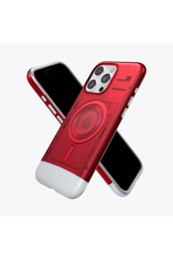 Spigen iPhone 15 Pro Max Kılıf Classic C1 iMac G3 Design MagFit MagSafe özellikli Ruby - ACS06609
