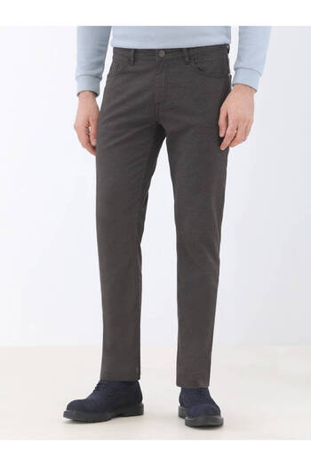Kip Καφέ Slim Fit Casual Βαμβακερό Παντελόνι