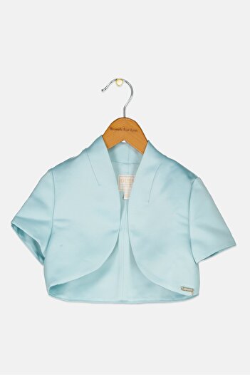 Guess Kids Girl Plain Open Front Jacket, Mint Green