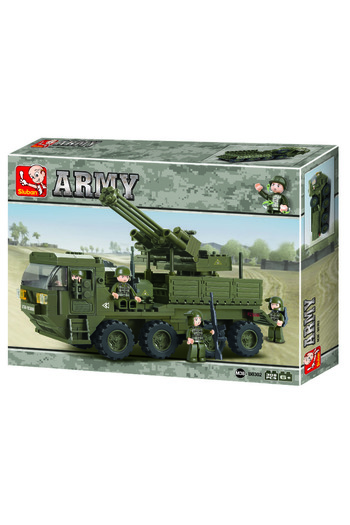 Sluban Army Series, Heavy Truck Building Set 306 Pieces, with Minifigures