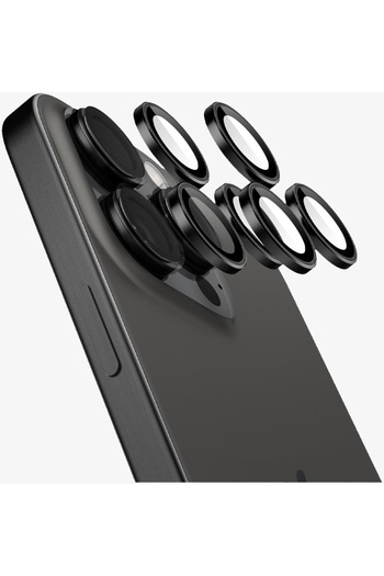 Spigen Caseology iPhone 16-15-14 Pro Max / 16-15-14 Pro  Kamera Lens Camı Koruyucu Black 2 Adet - AGL07918