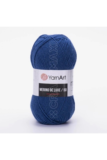 Yarnart MERINO DE LUXE 50 - Φόρεμα με κορδόνια μπλε βενζίνης -551