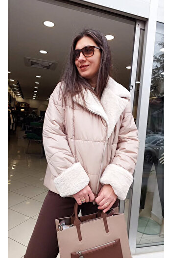 Unıquemode YAKASI KÜRK DETAYLI KISA MONT 9001