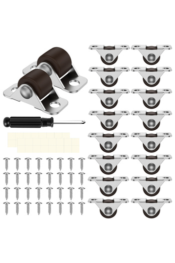 Choice 16PCS 16/32 PCS Furniture Castors Directional Casters Fixed Caster Wheels Mute Rubber Non Swivel Cas