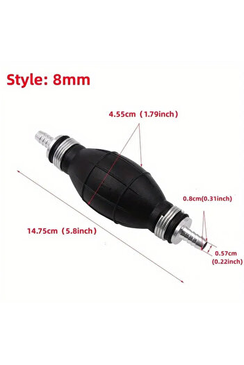 Choice 8mm 8mm Manual Fuel Pump Pipeline Rubber Aluminum Manual Fuel Primer Bulb Diesel Gasoline Delivery P