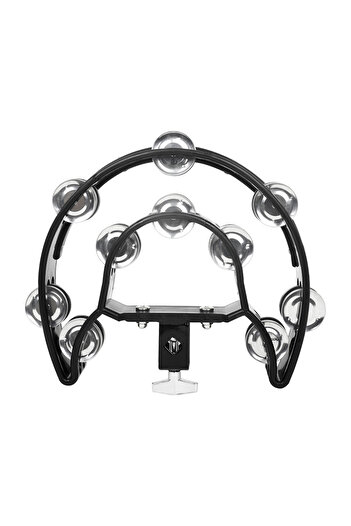 Choice Red Drum Circle Double Row Rattle Drum Rings Tambourine Semicircle Orff Percussion Musical Instrumen