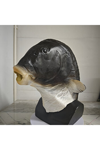 Choice Black Carp Mask Fish Head Mask Funny Animal Black Carp Mask For Halloween Birthday Party Animal Cosp