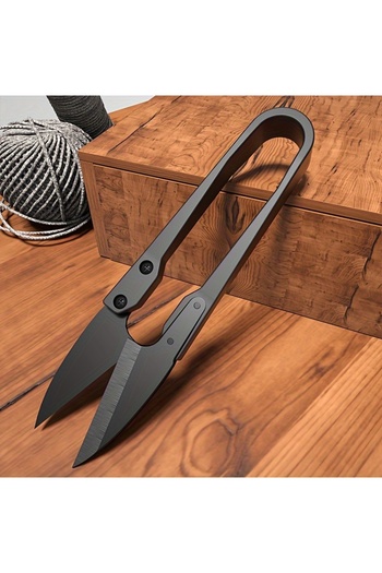 Choice 2pcs Piece Set Of Stainless Steel U-shaped Elastic Scissors Black Carbon Steel Clothing Needle Threa