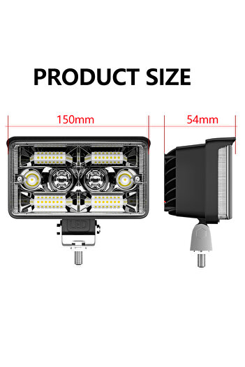 Choice 2 pcs Nlpearl Car 4inch LED Light Bar Yellow White Off Road Spotlight Work Light For Truck Tractor 4