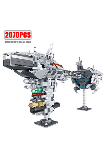 Choice 032001 2070pcs MOC-57273 Nebula Medical Corvette Frigate Building Blocks Movie Series Warship Kit Mo