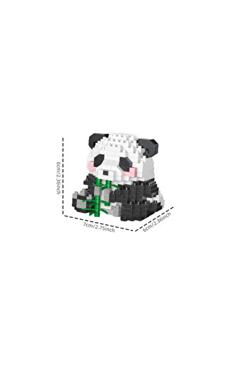 Choice with box panda B Adorable Panda-Shaped Building Blocks Toy Set: Desirable Desktop Decor, Perfect Gif