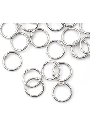 Choice 50Pcs Metal Ring Binder Staple Book Binder Albums Loose-leaf Book Hoops 15-80mm Loose Leaf Ring K...