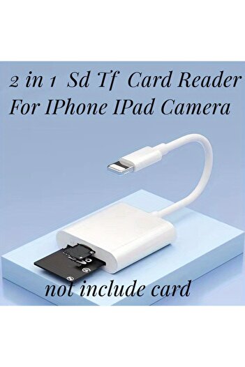 Choice 2in1 Card For iPhone Card Reader Memory Card Adapter for iphone 14 13 12 8Pin To SD TF Camera Card R