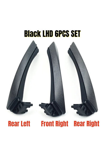 Choice LHD SET Black Upgraded Interior Door Pull Handle Cover Trim Replacement For BMW 3 Series E90 E91 E92