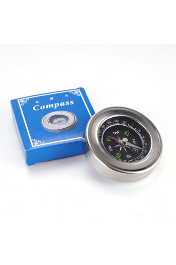 Choice Silver 1pc6cm Stainless Steel Chinese Compass English Compass Outdoor Equipment Teaching Supplies Gi