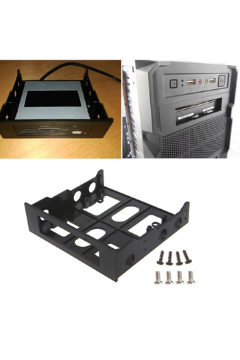 Choice Nworld 3.5'' to 5.25'' Hard Disk Drive Bracket Computer Case Adapter Floyy Kit Mounting Bracket