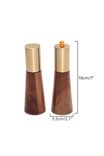 Choice1 Leeseph Wood Pepper Mill and Salt Shaker Set, Kitchen Gadgets