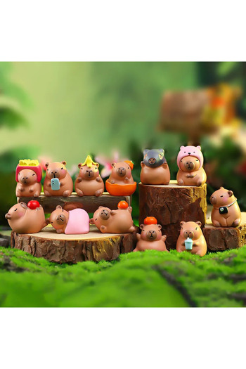Choice1 12pcs New Capybara Blind Box Simulation Mini Capibara Action Figures Doll Children Birthday Chris...