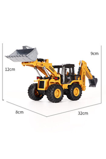 Choice 2 in 1 Diecast Excavator Tractor Cement Truck Car Bulldozer Crane Toy Model Wholesale Boy Gift Digge