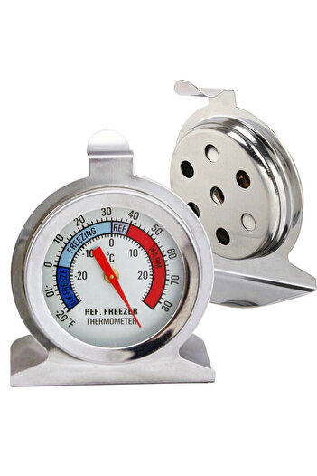 Choice Silver Stainless Steel Mini Fridge Thermometer Temperature Sensor High Precision Fridge Freezer For