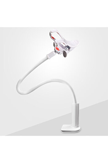 Choice White Flexible 360 Clip Desktop Mount Bracket Phone Stand Universal Phone Holder Long Arm Cell Phone
