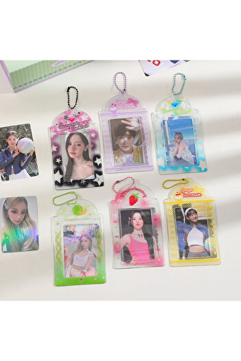 Choice 2pc random Summer Jelly 3inch Card Holders Cute Fruit Ice Cream Print Idol Photocards Sleeves Cover