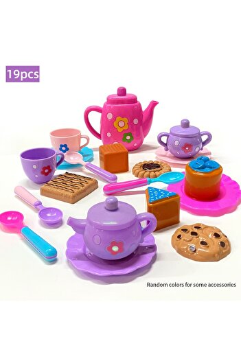 Choice 19pcs Tea Set For Little Girls, Tea Party Set, Tea Set For Toddlers Including Kettle, Cookies, Kids