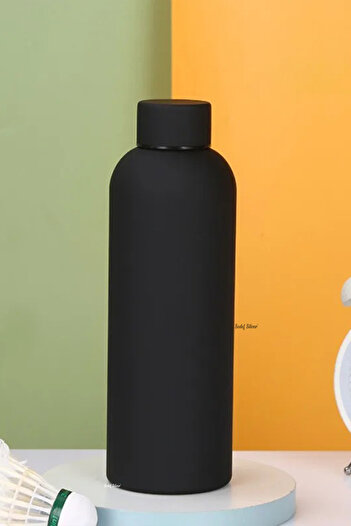 SEDEF SİLVER 500ml Capacity Rubber Tea Thermos - Body & Bottle Cup Mug
