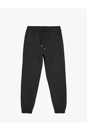 Koton Φούτερ Jogger από βαμβακερό ύφασμα πικέ με λεπτομέρεια τσέπης και κορδόνι στη μέση