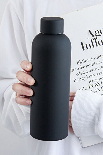 SEDEF SİLVER 500ml Capacity Rubber Tea Thermos - Body & Bottle Cup Mug