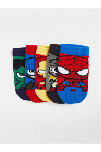 LC Waikiki Spider-Man Patterned Boy Booties Socks 5 Pack