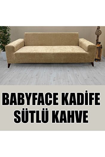 KILIFSAN BABYFACE  KADİFE KUMAŞ 2 ADET ÜÇLÜ & ÇEKYAT- 2 ADET TEKLİ SET KOLTUK KILIFI