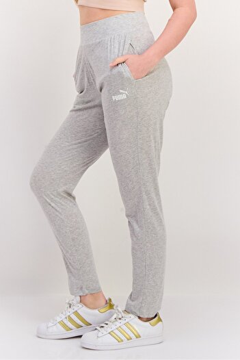 Puma Women Relaxed Fit Training Sweatpants, Light Grey