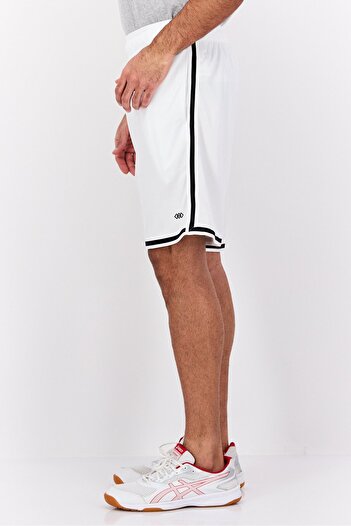 Legend Men Sportswear Fit Drawstring Basketball 8,5 Inseam Shorts, White