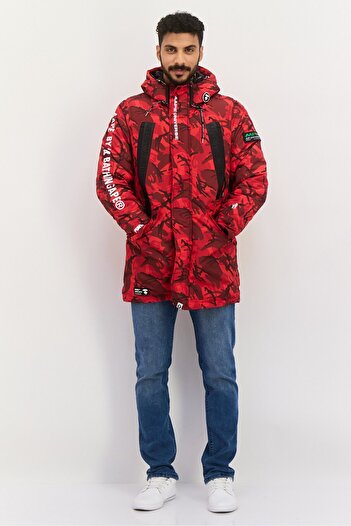 Aape By A Bathing Ape Men Hooded Camouflage Puffer Jacket, Multicolor
