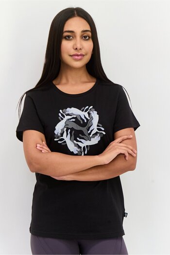 Puma Women Sportswear Fit Short Sleeve Training Top, Black