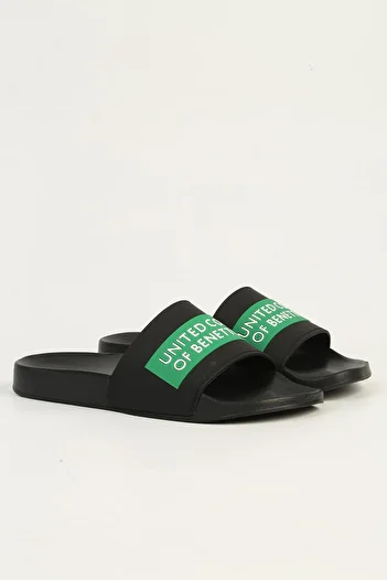 Benetton Bn-1430 Model Black Men's Slippers