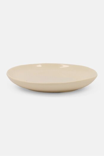 Muy Mucho Glazed Stone Ware Plate 15 x 15 x 2,2 cm, Off White