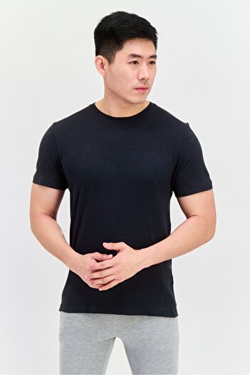 Legend Men 2 Piece Sportswear Fit Short Sleeves Training T-shirts, Black