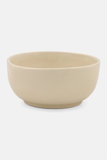 Muy Mucho Enameled Stoneware Bowl 12 x 12 X 5,5 cm, Off White